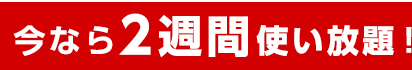 今なら2週間使い放題